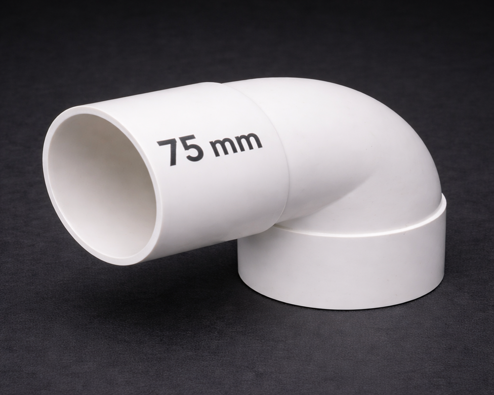 75 mm (3") PVC Elbow